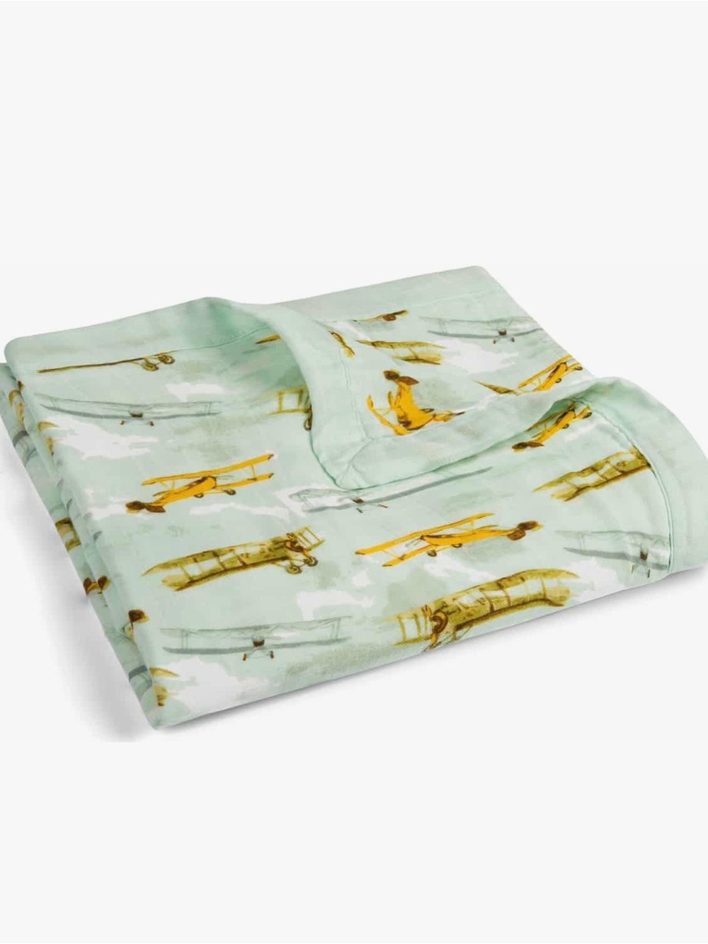 Milkbarn Bog Lovey Vintage Planes Muslin Blanket